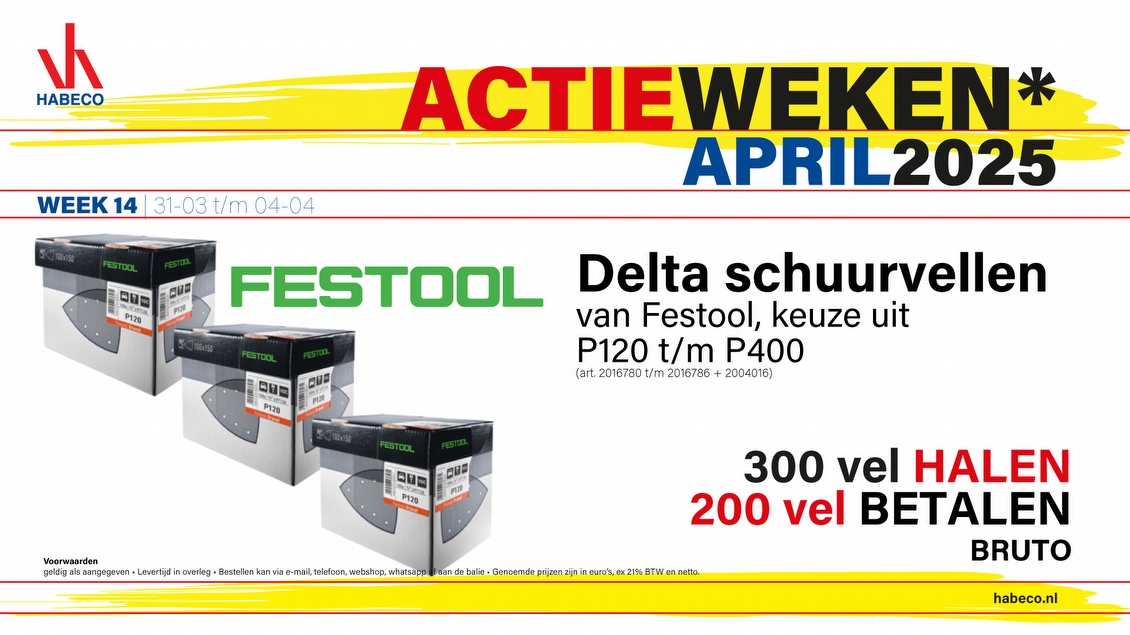 Actieweek 14 | Festool Delta schuurvellen