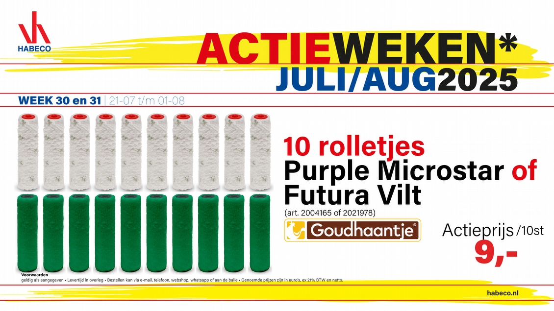 Actieweek 30 & 31 | Goudhaantje radiatorrollen 