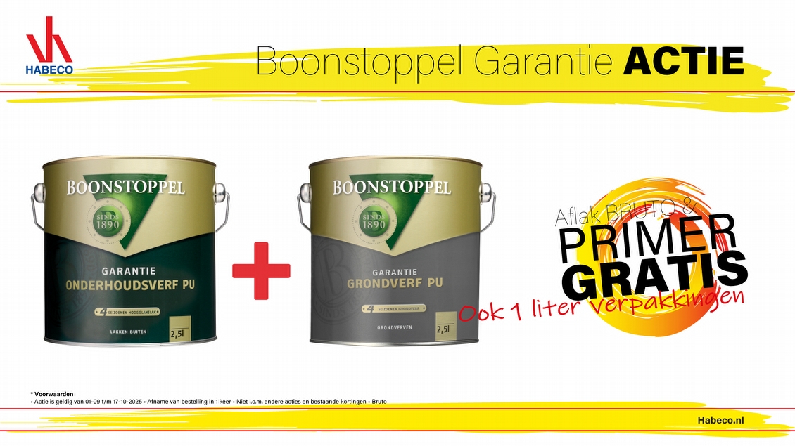 Boonstoppel Garantie Onderhoudsverf PU met GRATIS Grondverf PU