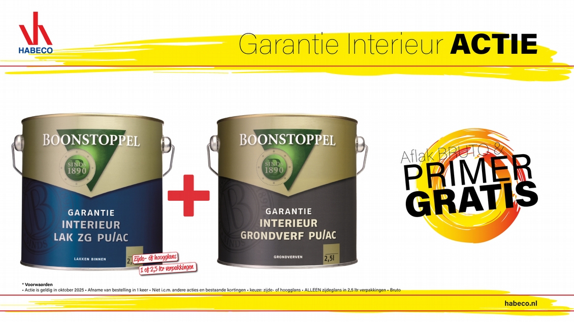 Boonstoppel Garantie Interieur lak mét grondverf