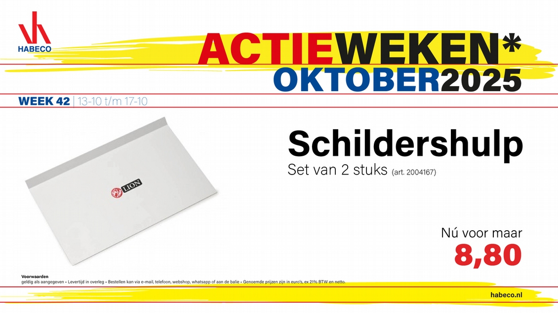 Actieweek 42 | Schildershulp