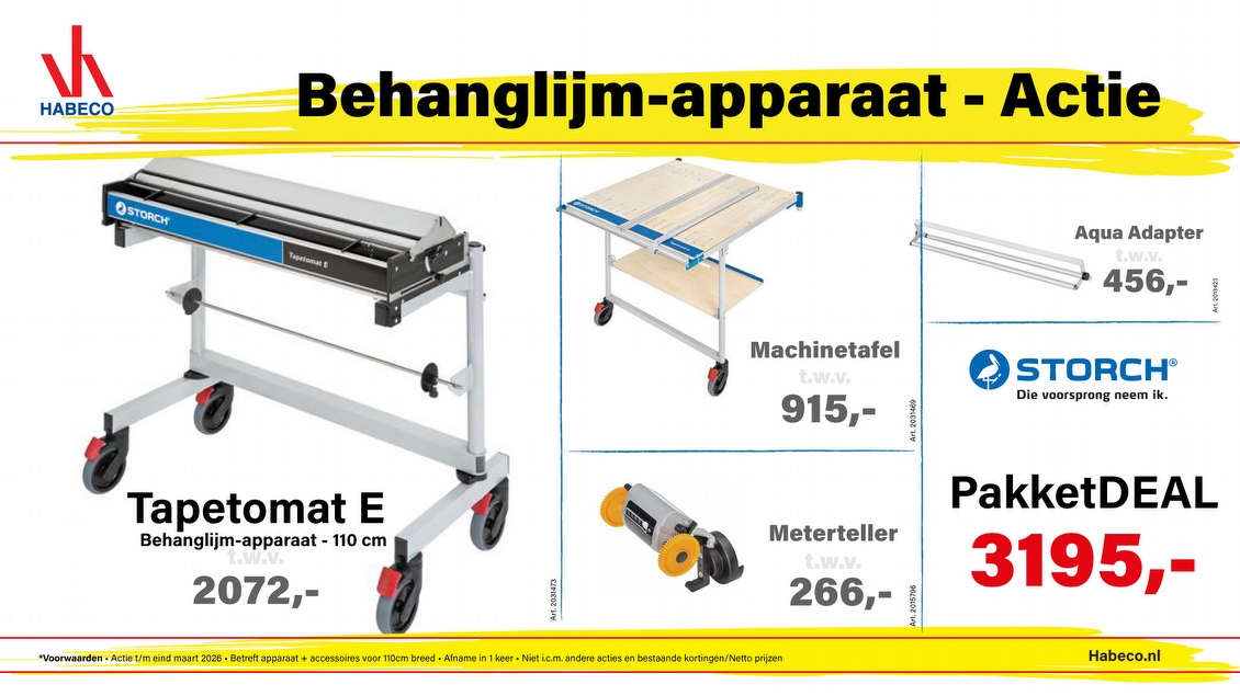 Storch Behanglijm-apparaat ACTIE