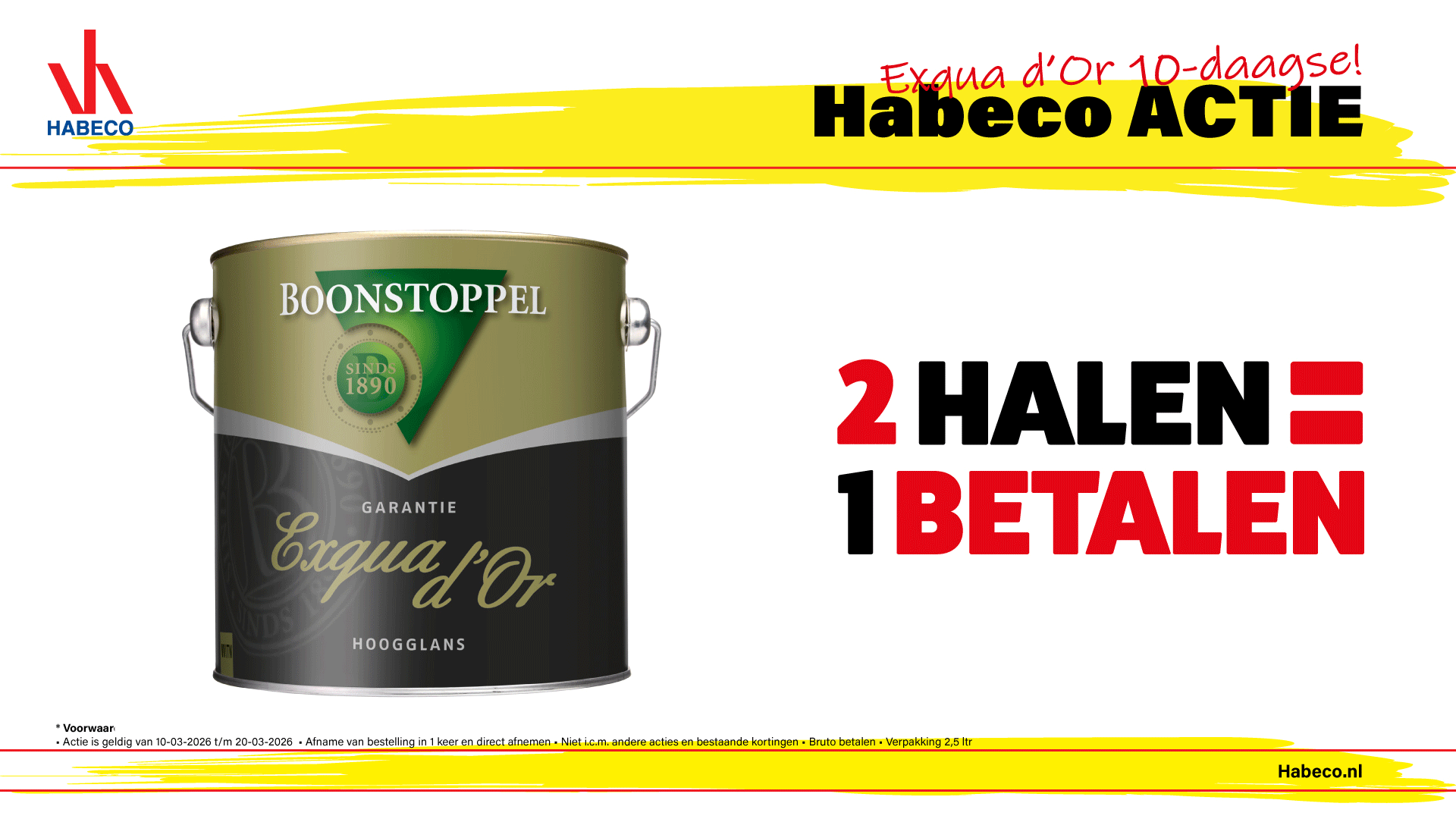 Boonstoppel Exqua d'Or Hoogglans | 2 halen → 1 betalen