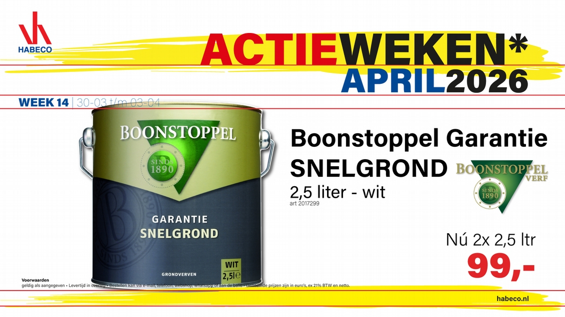 Actieweek 14 | Boonstoppel Snelgrond