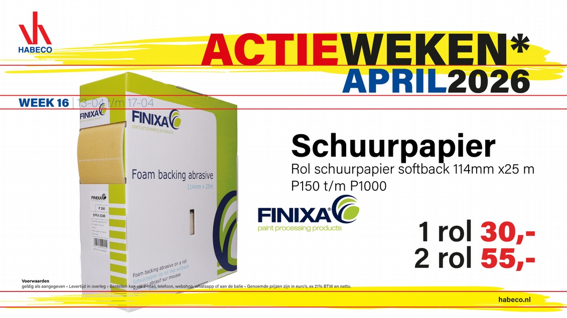 Actieweek 16 | Finixa schuurpapier