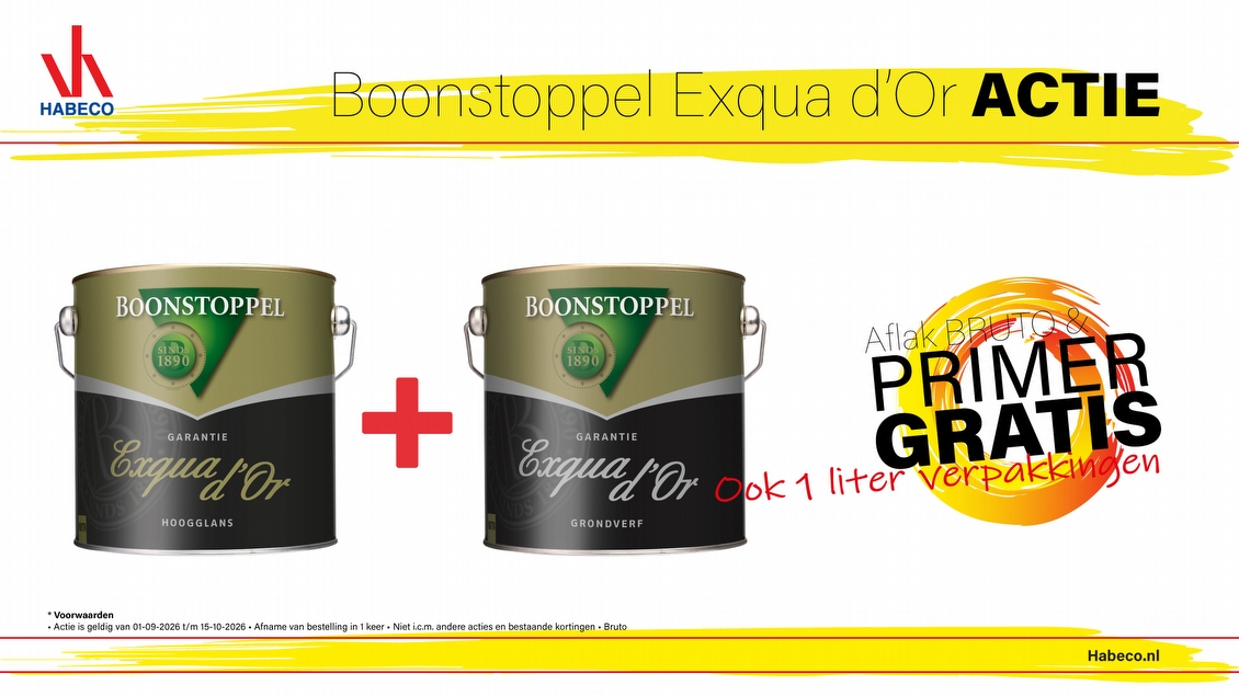Boonstoppel Exqua d'Or Hoogglans met GRATIS Exqua d'Or grondverf