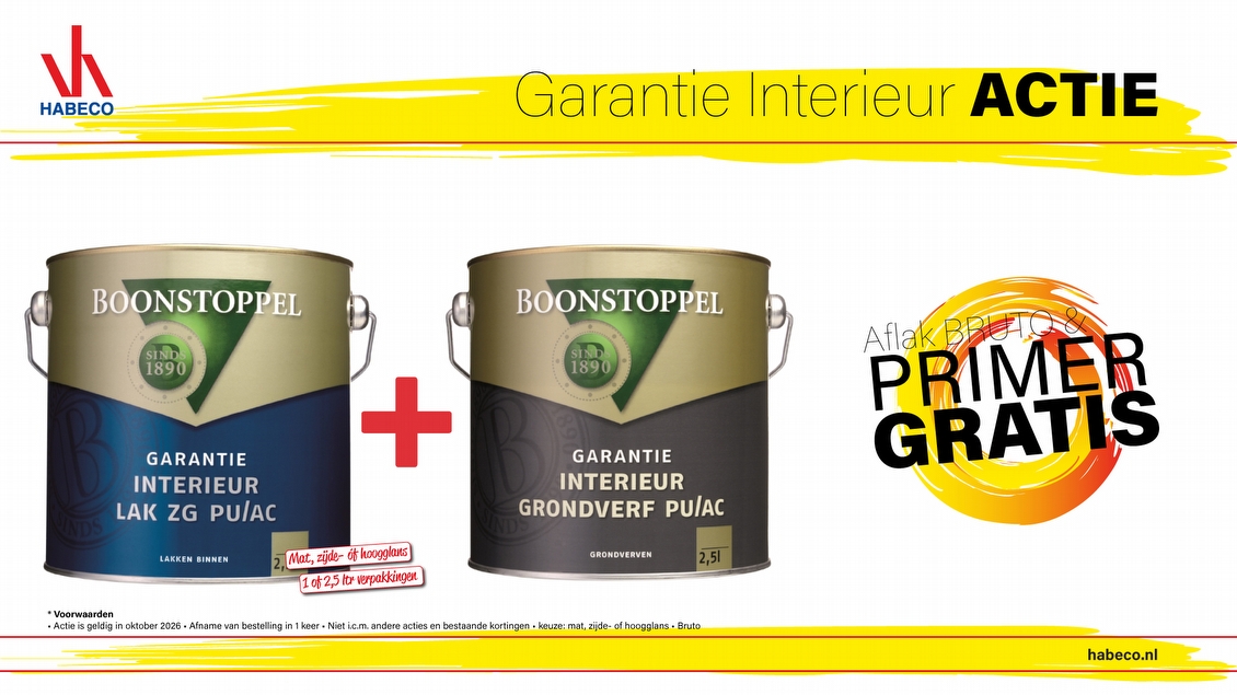 Boonstoppel Garantie Interieur lak mét grondverf